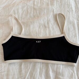 437 Micro bra Black White
